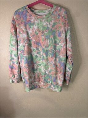 art class Pastel Tie-Dye Sweatshirt in Pink, Green & Lavender